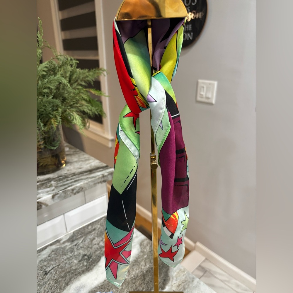 Parade silk scarf